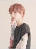 ハイトーンピンク×マッシュショート[銀座]