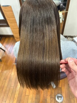 美容室 メザミー MESAMIES 大人可愛いナチュラルストレートブラウンロング20代30代