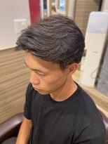 銀座マツナガ 神田店&nbsp;10代20代30代ツーブロニュアンスパーマナチュラルバックスタイル