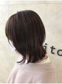 ミディアムボブ 外ハネ
