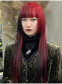 【GEEKS渋谷】ワインレッド/デザインカラー/春カラー/レイヤー