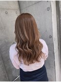 ロング　ハイライト　ミルクティーベージュ　おおたかの森