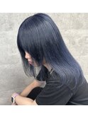 縮毛強制＋ブリーチ１回！ディープブルーカラー【L'wis乙津】