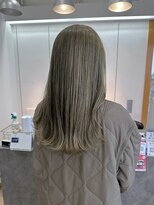 ユニ バイ マグ 長野店(Uni.by Mag) 透明感カラー★20代30代ダブルカラーブリーチオリーブグレージュ