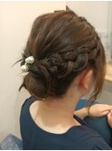 肩にギリギリつく位の長さでもシニヨン作りましたスペシャル