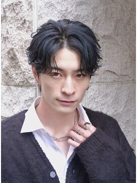 メンズフィール 南森町(MENS FEEL) ◆スペインカール/スパイキーショート/ブルーブラック/南森町