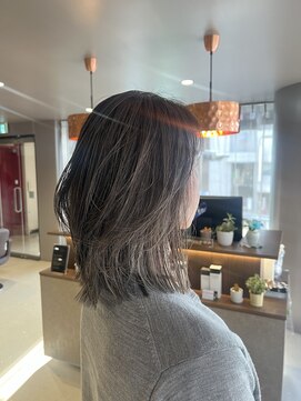 ショコララテ 切りっぱなしレイヤー　オリーブグレージュ大人世代