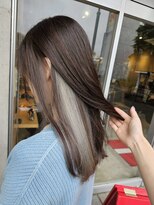 オーガニック ライフ 若葉 鶴ヶ島(organic+life) 30代40代透明感アッシュインナーカラー×小顔レイヤー