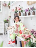 3歳の七五三はツインお団子で♪