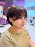 小顔ショート　丸みショート　京都美容室　進詩織