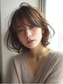 ハーツ(Heart's) ミディアム×白髪ぼかしカラー３０代４０代５０代６０代