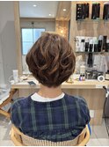 お手入れ簡単ショートのデジタルパーマ