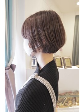 メモリーズ 水天宮前店(Memories) 小顔ひし形ショートボブチョコレートブラウン髪質改善白髪ぼかし