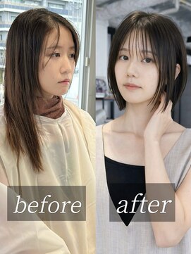 ノア ヘアデザイン 町田店(noa Hair Design) 自毛風ストレート×ボブ《國吉》