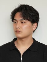 ログ(LOG)&nbsp;ナチュラルセンターパート フェザーパーマ メンズ 大人 高松