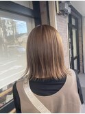《halu》ミルクティーベージュ　ボブ