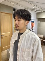 ローレン(LOREN)&nbsp;ベリーショート/ダークアッシュ/ニュアンスパーマ/韓国マッシュ