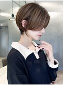 ナチュラルショート/ショートボブ/顔周り/30代40代50代
