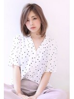 オーロ 宝塚店(ORO)&nbsp;ことりベージュ毛先パーマ大人かわいい小顔フレンチボブ大人ボブ