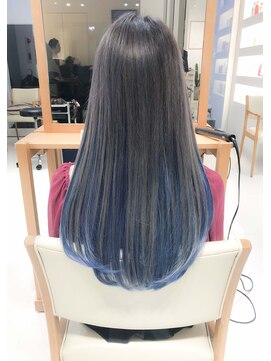 デイズ(days) 人気のインナーカラー☆アッシュグレージュにブルーカラーバター