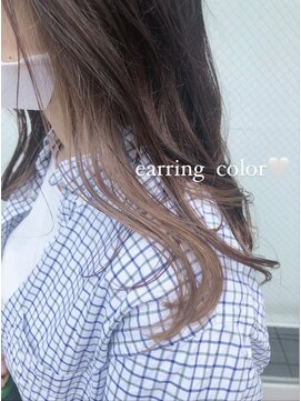 ヒップスデコ(Hip's deco) earring color *クリームベージュ*