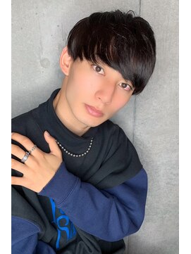 クーエフー(coo et fuu) ノーセット前下がりマッシュ ナチュラル黒髪 短髪