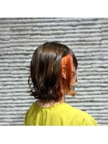 ビス ヘア アンド ビューティー 西新井店(Vis Hair＆Beauty) 20代30代オレンジインナーカラーイヤリングカラー