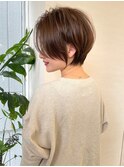 20代30代大人ガーリーショートヘアチョコレートモードショート