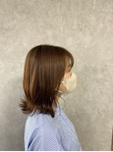 ブリーチなしオリーブカラー