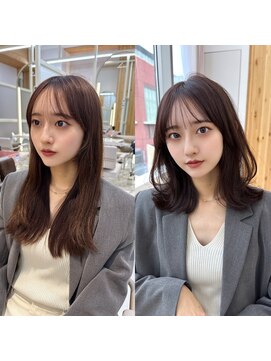 アフロートリノ(AFLOAT Leino) 似合わせミディアム　顔まわりカット　垢抜けヘルシーヘア