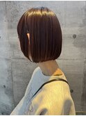 【あん】20代30代40代切りっぱなしボブ×柔らかブラウン