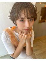 クマ(kuma.)&nbsp;大人可愛い20代30代40代前下がりショートボブ丸みショート◎