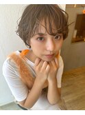 大人可愛い20代30代40代前下がりショートボブ丸みショート◎