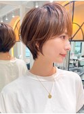 切りっぱなしボブエアリーロング美髪ピンクブラウン[大宮]
