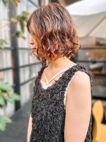 ヴヴ(Bub)&nbsp;perm style/ミニボブ　ショートパーマ　ベージュ