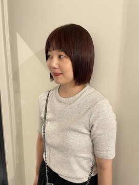 ユニコ(unico) ダブルカラー/ワインレッド/ボルドー/ボブ