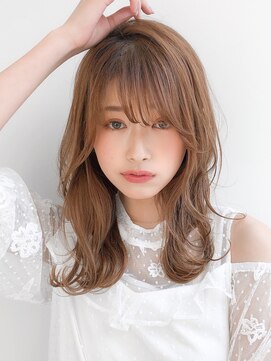 エトラ 渋谷店(etora) 前髪 ウェーブミディアム メルティーカラー 似合わせカット"