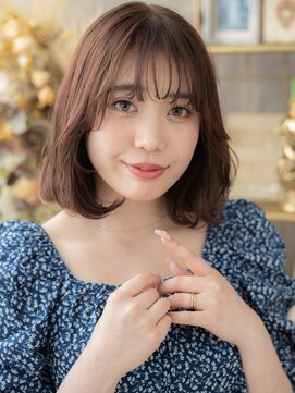 カバーヘアアンドスパ ブリス 浦和(COVER HAIR&SPA bliss) ■マロンベージュゆるふわ毛先パーマ抜け感ボブ611浦和30代40代