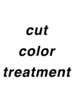 カット+ケアカラー+ケラチントリートメント　￥6500