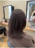 くびれミディアム×グレージュ［似合わせカット/ミディアム］