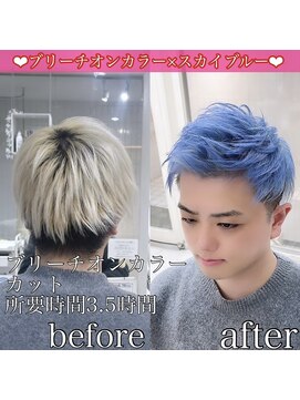 ヴォーグ(VOGUE) スカイブルー×メンズショート☆