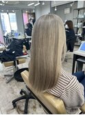 ロイヤルミルクティーベージュケアブリーチ夏くびれヘア所沢韓国