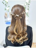 外巻きハーフアップ【京都/ヘアセット/着付け】ヨシンモリ