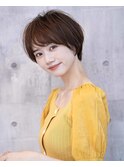 20代30代40代ショコラアッシュ小顔ベビーショート透明感美肌
