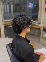 タメ(tame-)&nbsp;サーフカール/フェザーパーマ/ブルーブラック【都賀/メンズ】