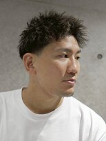 メッツ 原宿(METS)&nbsp;MEN'S/ハイライト×ツイスパ×フェード/短髪/アップバング