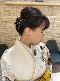 成人式/卒業式セット☆和装/袴/パール/リボンアレンジ/まとめ髪