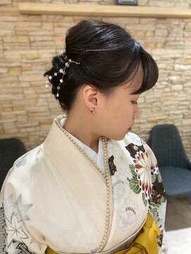 アロマ ヘアー ルーム 新宿店(AROMA hair room) 成人式/卒業式セット☆和装/袴/パール/リボンアレンジ/まとめ髪