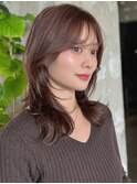 ロングレイヤーカット/くびれヘア/大人上品/30代40代/ミディアム