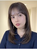 フェイスレイヤー/顔周りレイヤー/ベージュ